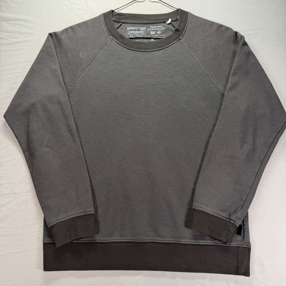 Patagonia Organic Cotton Sweatshirt Mens Medium Faded Black Regular Fit Outdoors